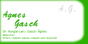 agnes gasch business card